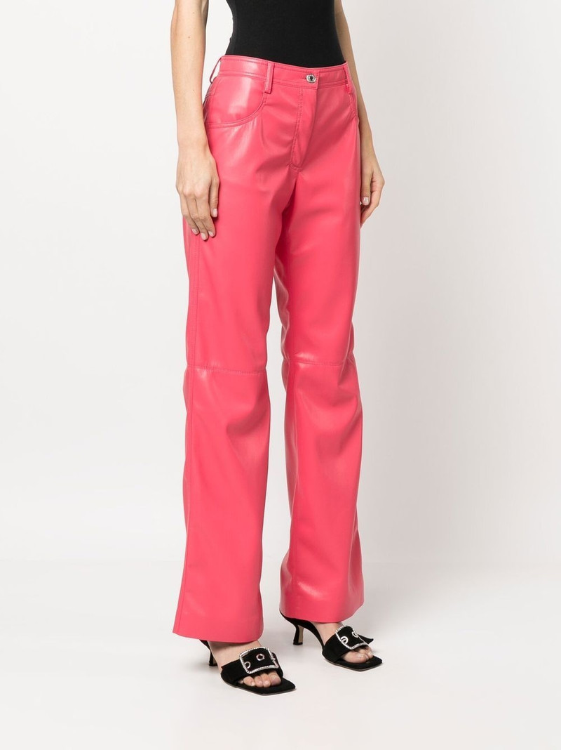 faux-leather straight-leg trousers 3