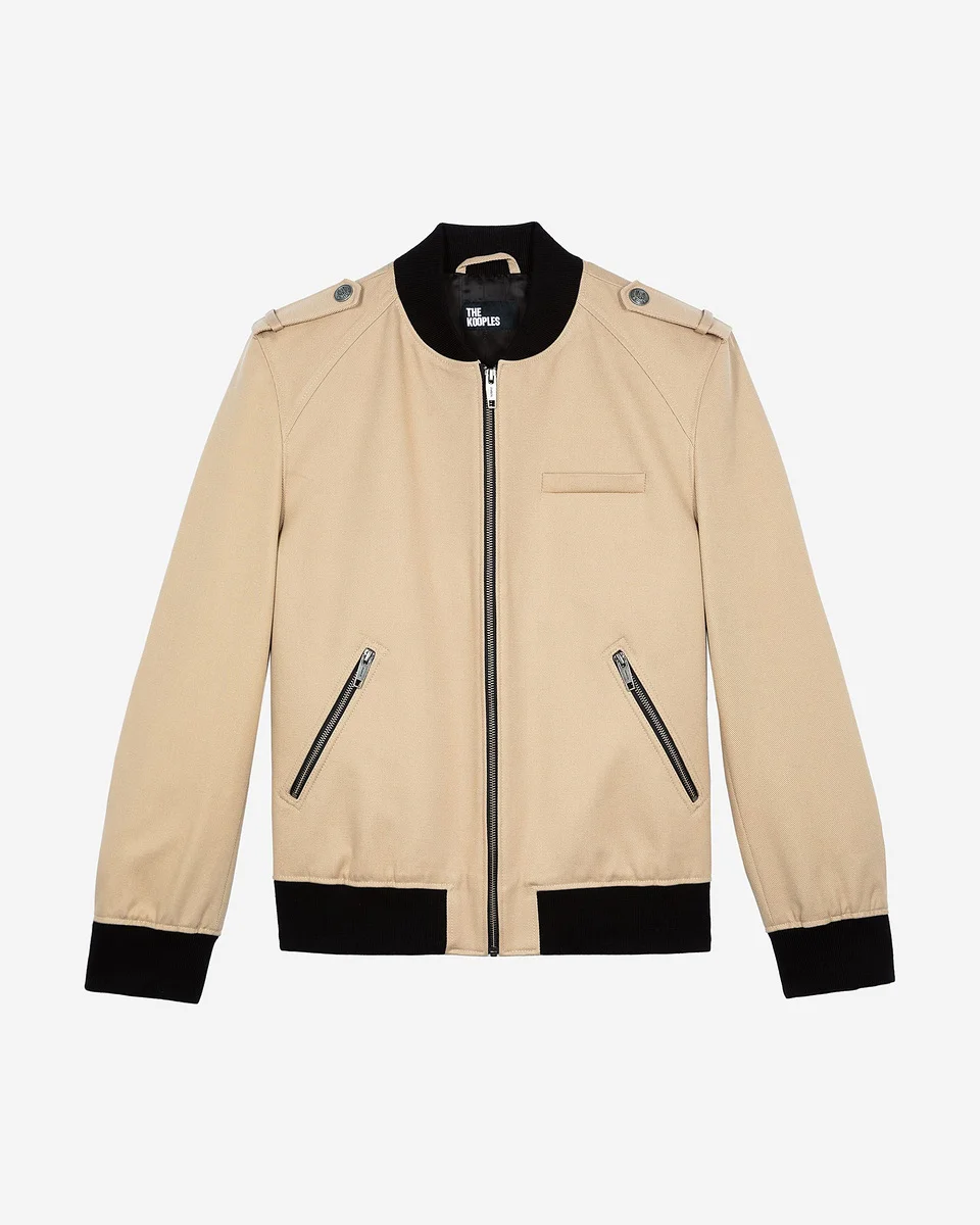 BEIGE COTTON TEDDY JACKET - 1