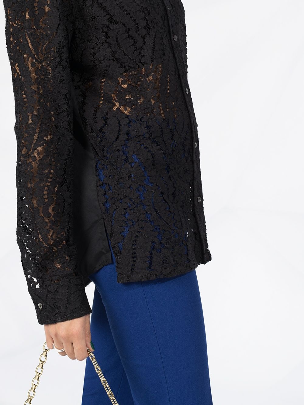 floral-lace shirt - 3