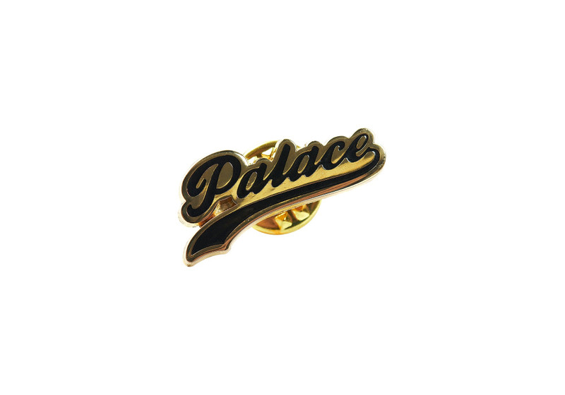 PALACE SCRIPT PIN BADGE BLACK 1