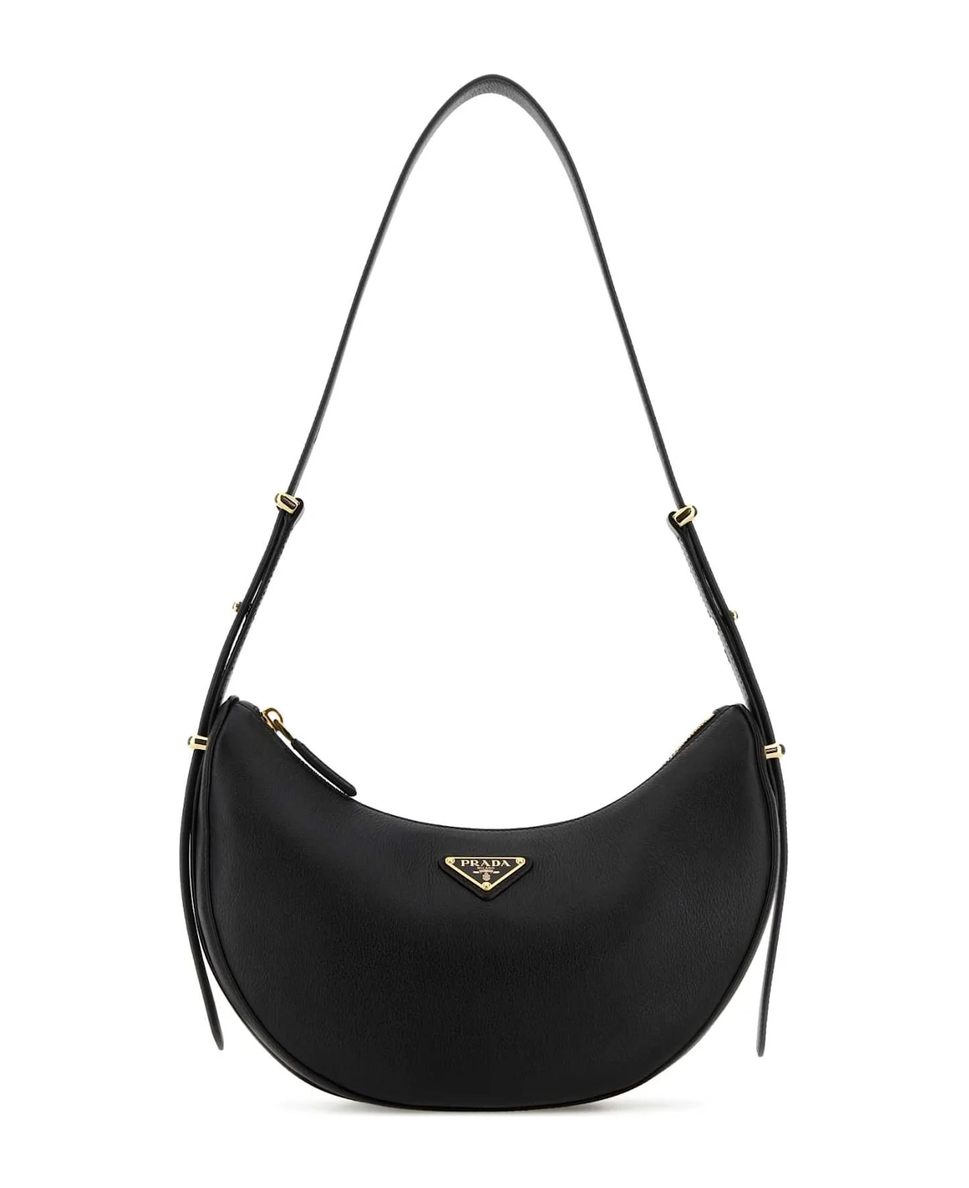 Black Leather Shoulder Bag - 1