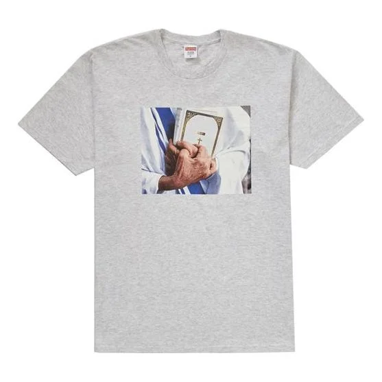 Supreme FW19 Week 7 Bible Tee Printing Short Sleeve Unisex light grey SUP-FW19-733 - 1