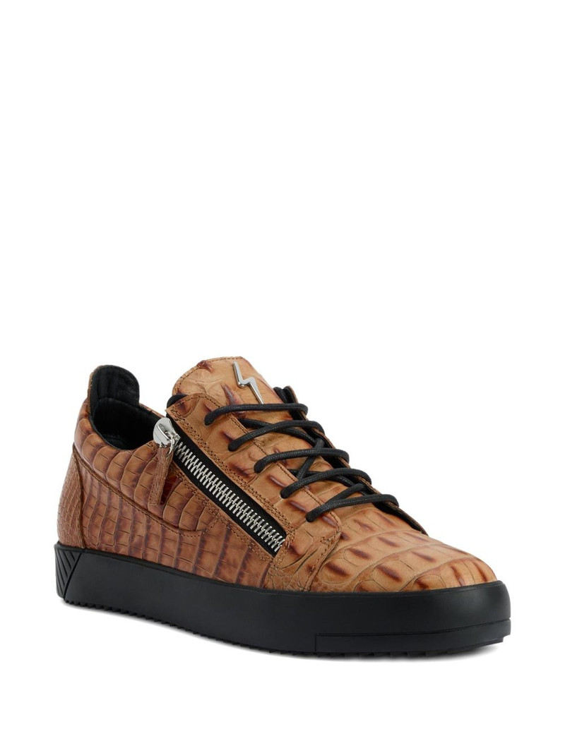Giuseppe Zanotti Frankie crocodile-effect sneakers outlook