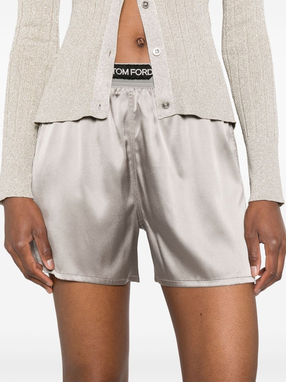 logo-waistband shorts - 4