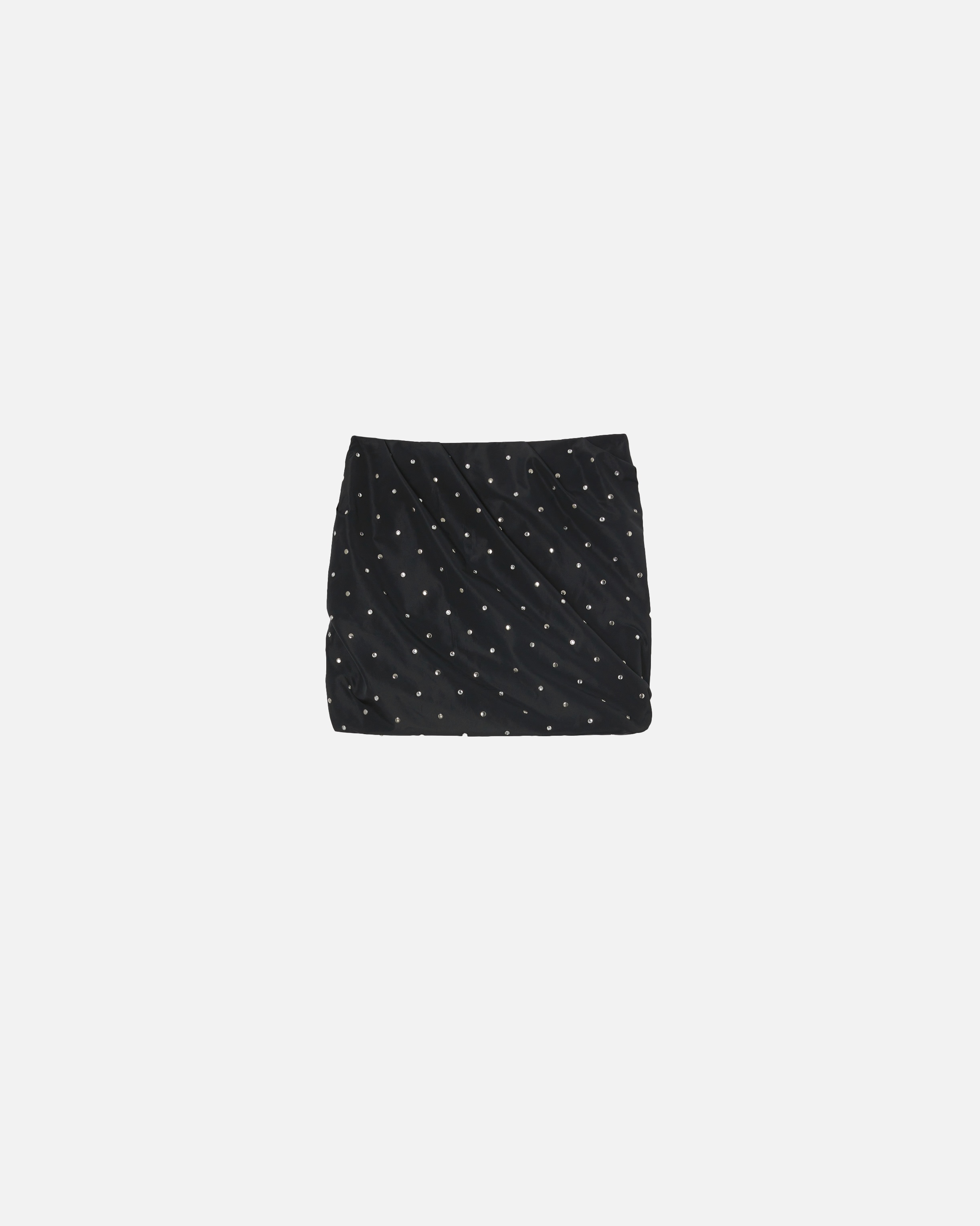 GATHERED MINI SKIRT WITH STUDS AND RHINESTONES - 6