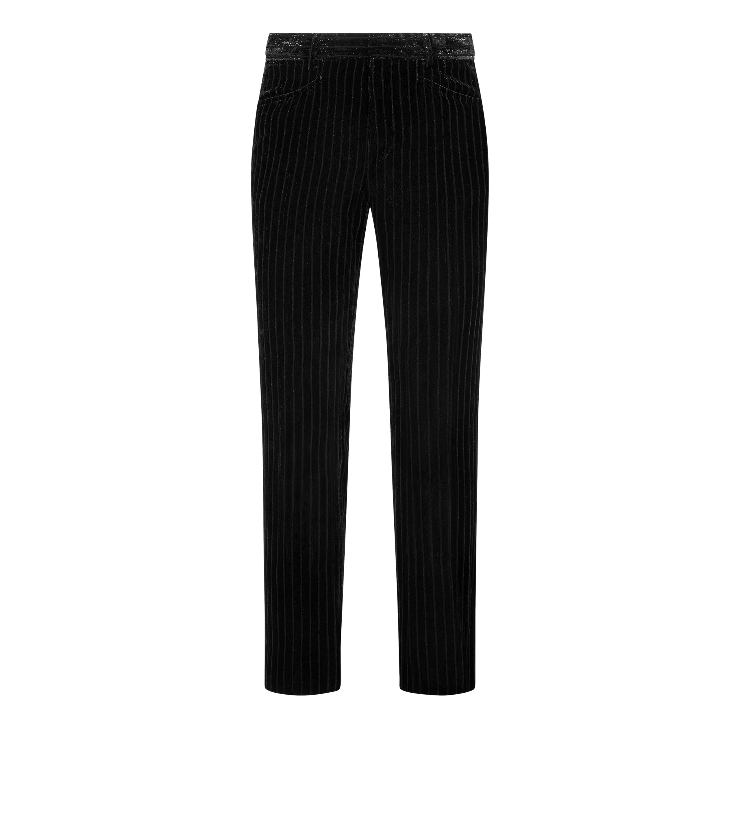 VELVET FLOCK STRIPE ATTICUS WESTERN POCKET TROUSER - 1