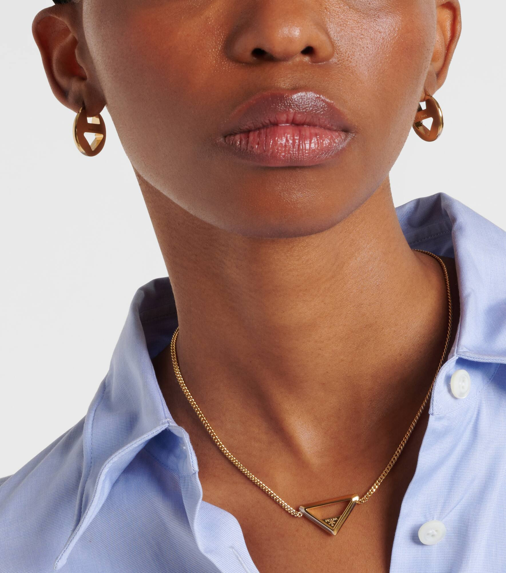 Cutout logo earrings - 3