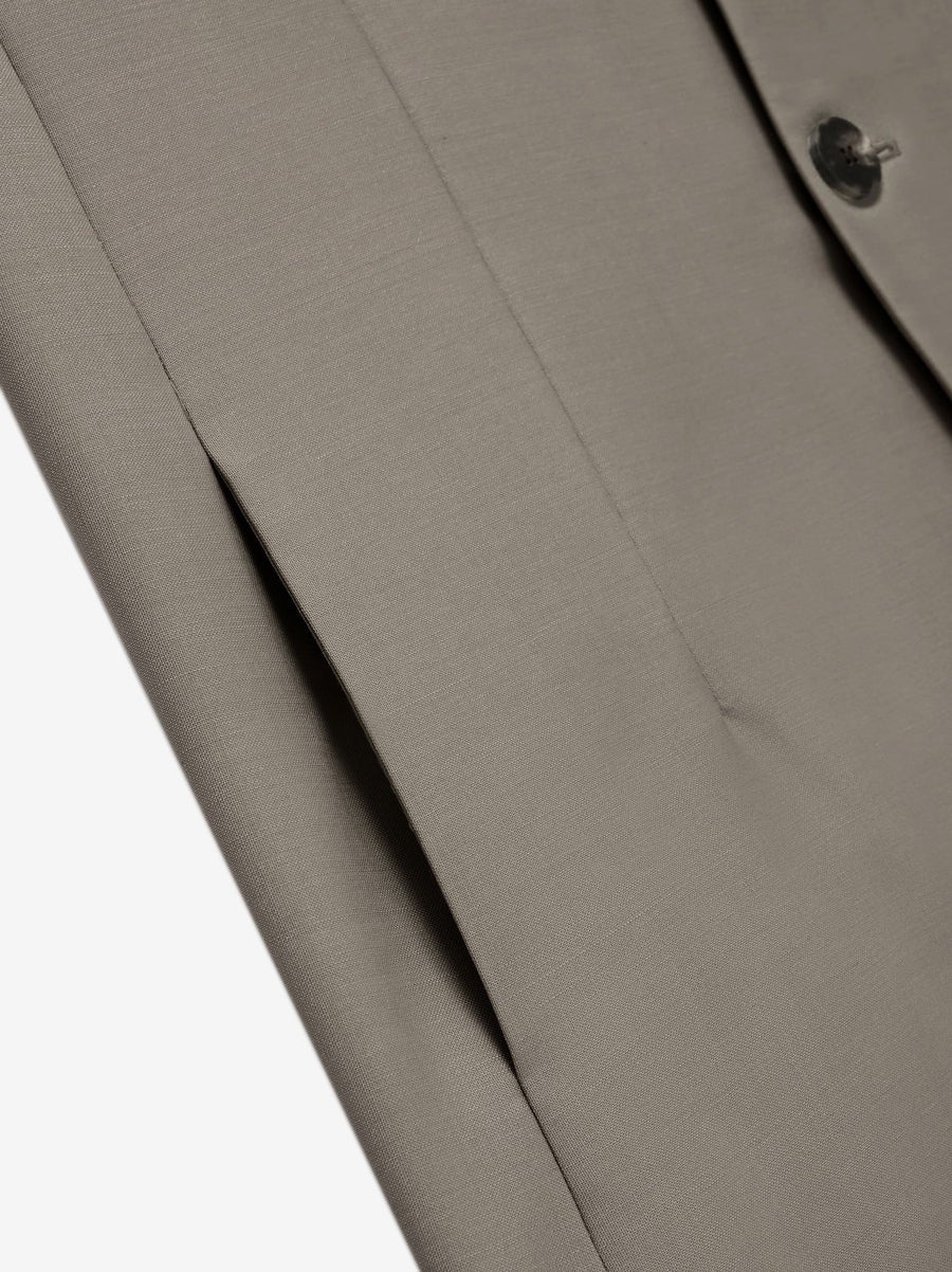 Wool Mohair Lapelless Jacket - 7