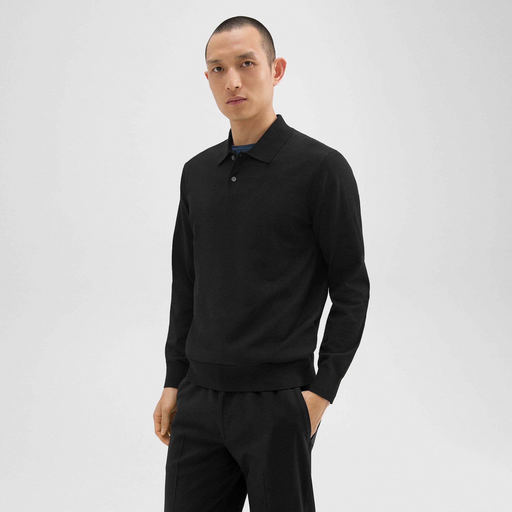 Goris Long-Sleeve Polo Shirt in Light Bilen - 3