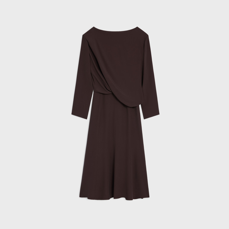 CELINE draped dress IN acetate silk crepe outlook