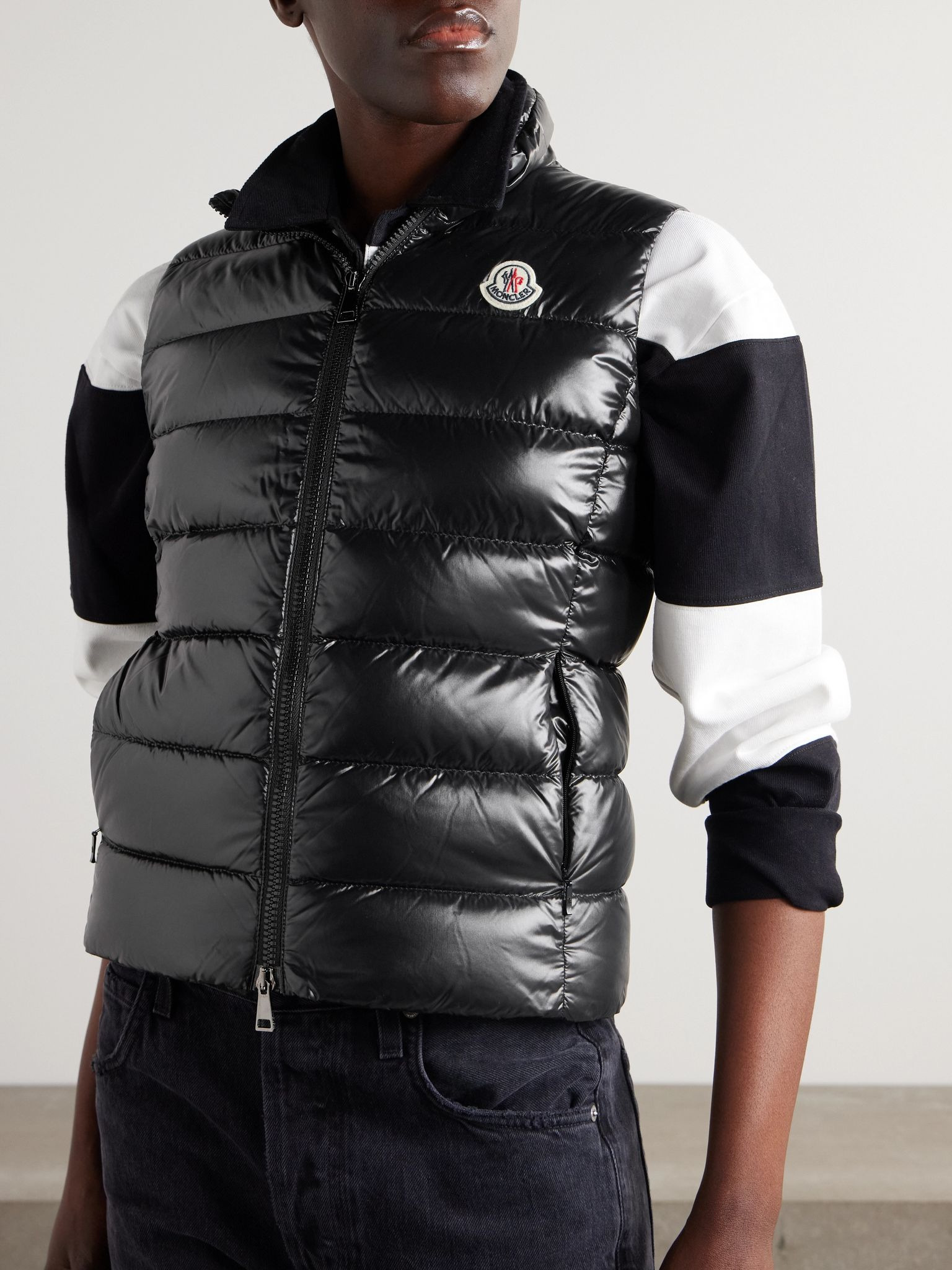 Ghany quilted glossed-shell down vest Black - 3