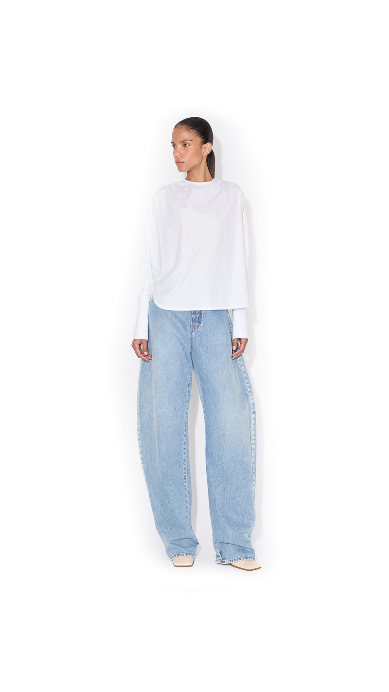 RUCHED POPLIN BLOUSE 2