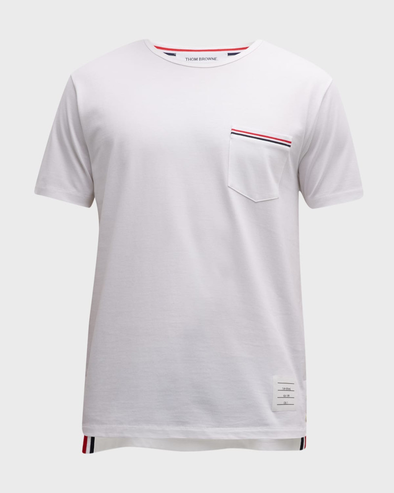 Thom Browne Short-Sleeve Logo Pocket T-Shirt outlook