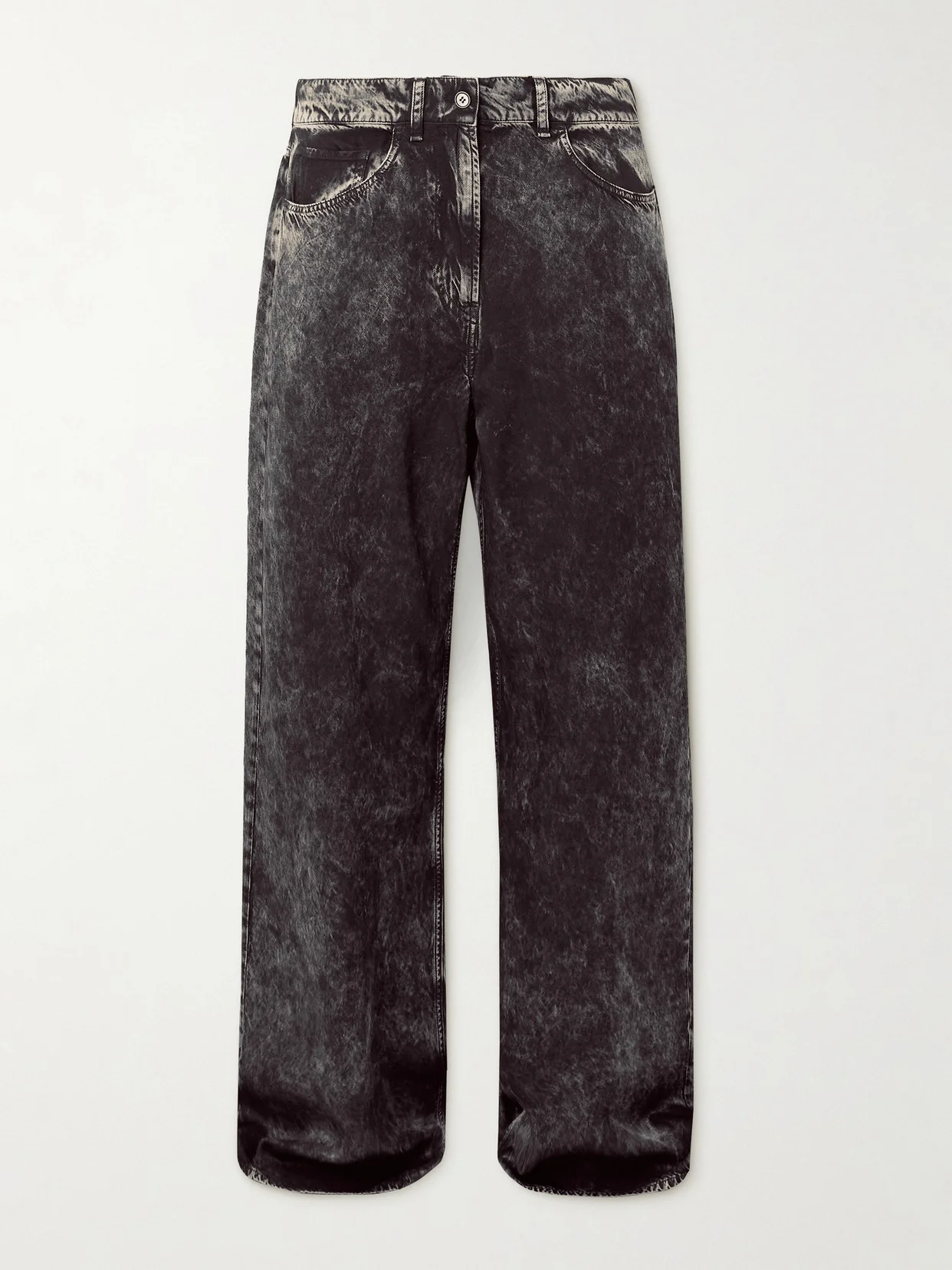 Faded Twill Straight-leg Pants - 1