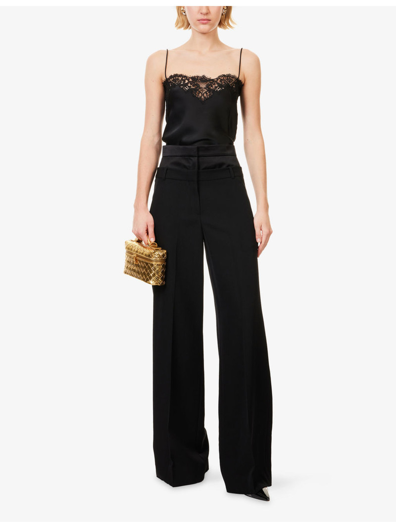 Erdem Double-Waistband Wide-Leg Wool Trousers outlook