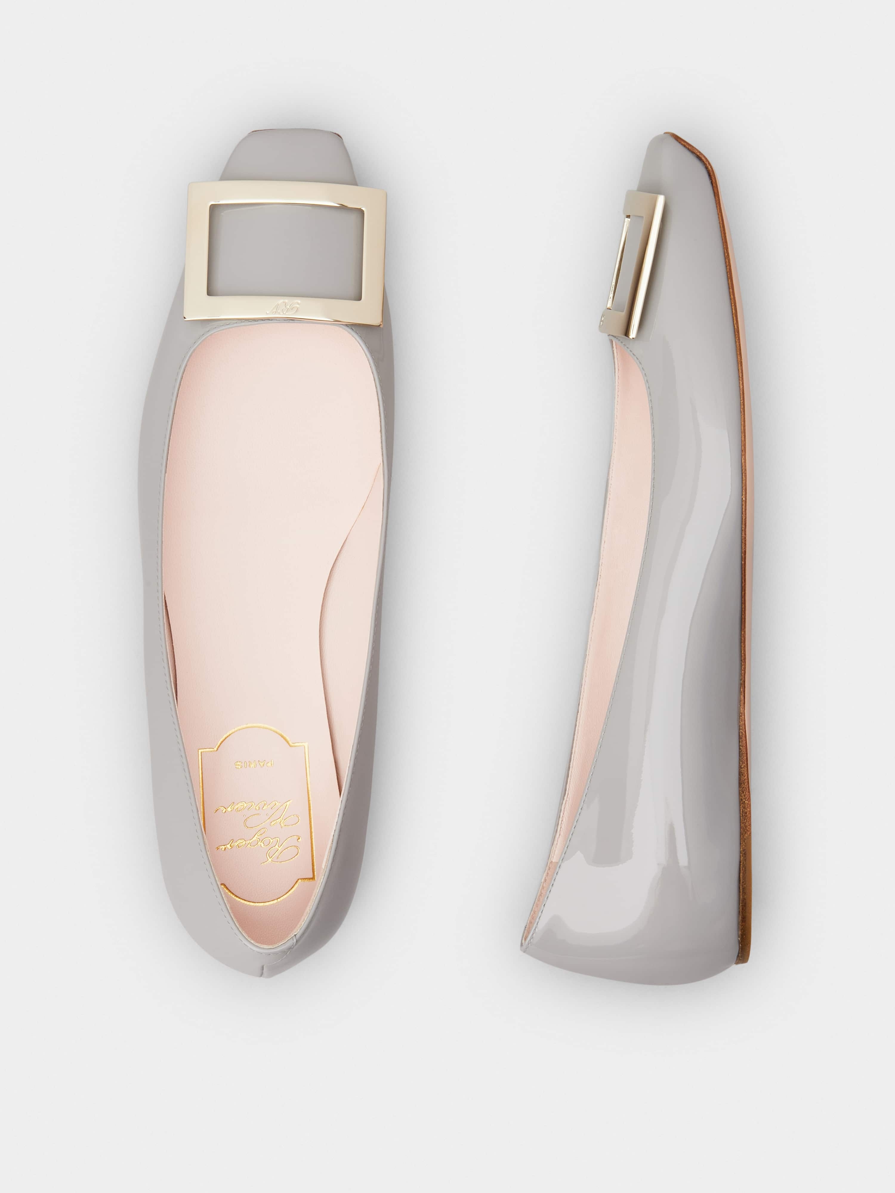 Trompette Metal Buckle Ballerinas in Patent Leather - 4