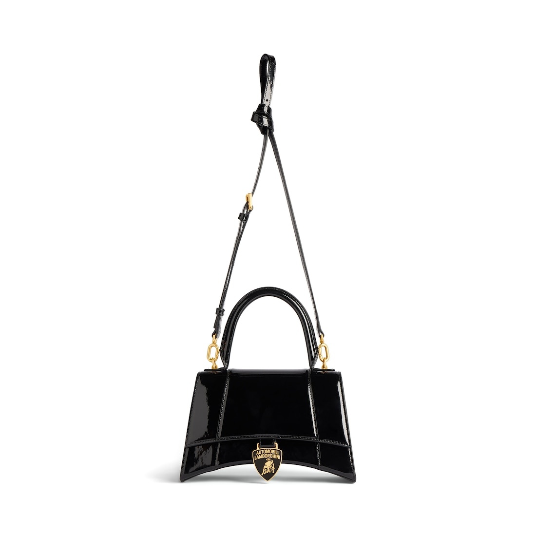 Women's Balenciaga | Automobili Lamborghini Hourglass Handbag Small  in Black - 4