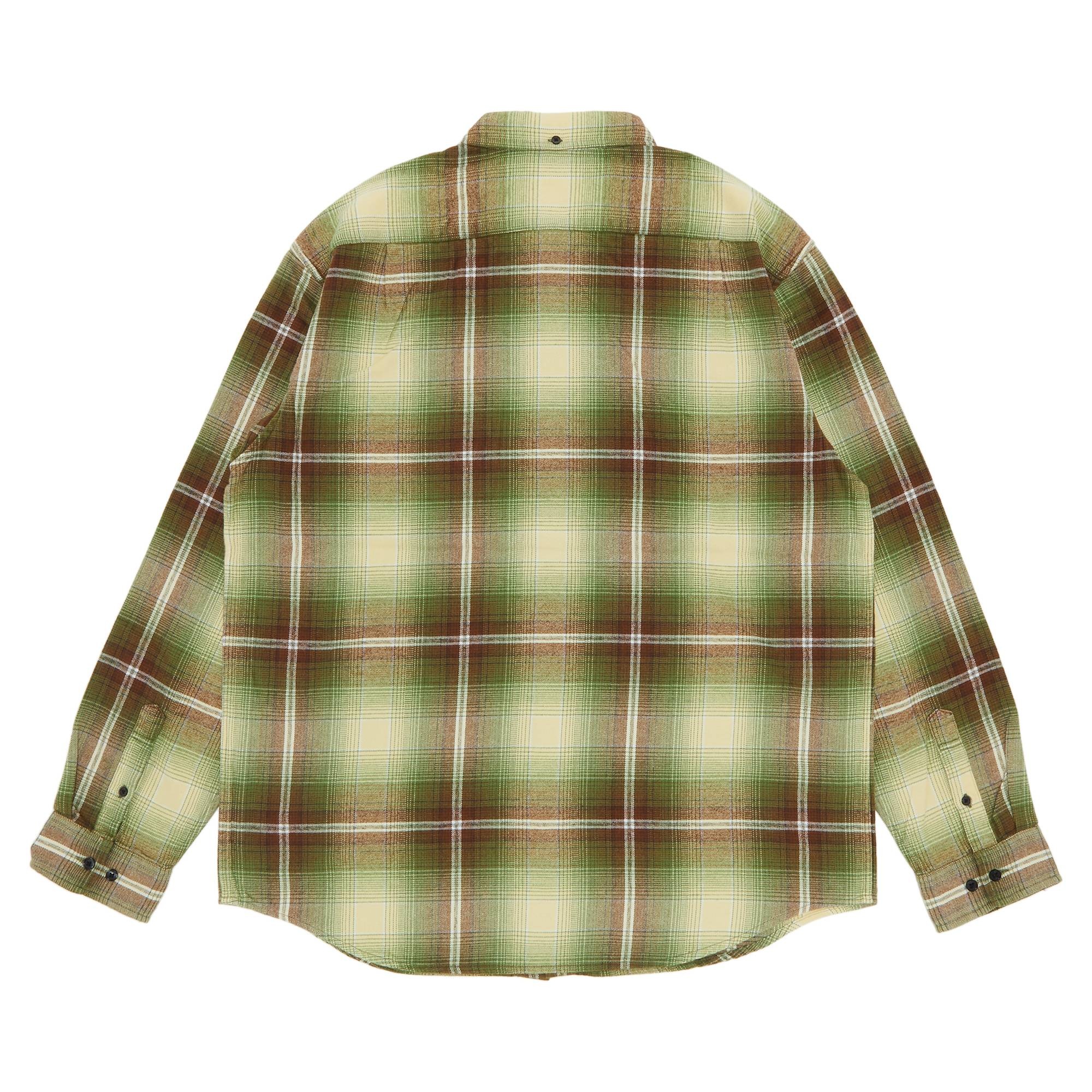 Supreme Shadow Plaid Flannel Shirt 'Green' - 2