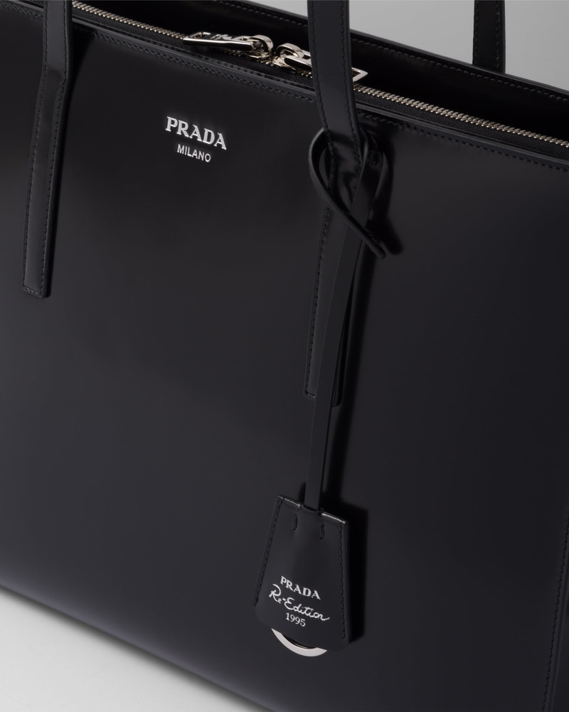 Prada Re-Edition 1995 brushed-leather large handbag 6