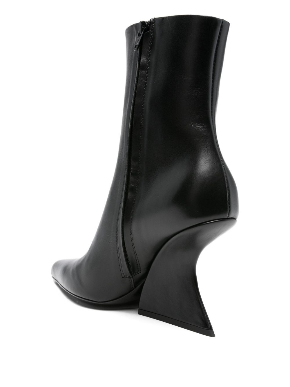 100mm pointed-toe sculpted-heel boots - 3