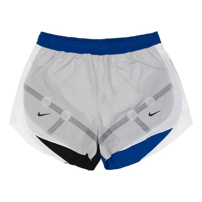 (WMNS) Nike ISPA Series Tempo Colorblock Logo Sports Shorts Gray Blue CK5000-078 - 1