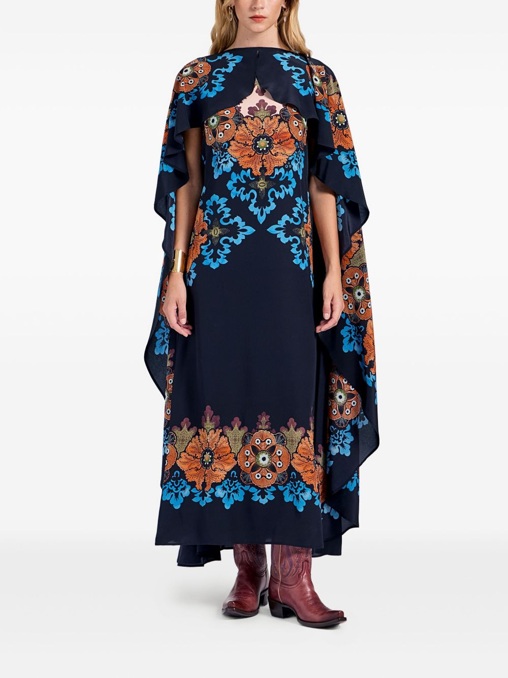 floral-print midi day dress - 2