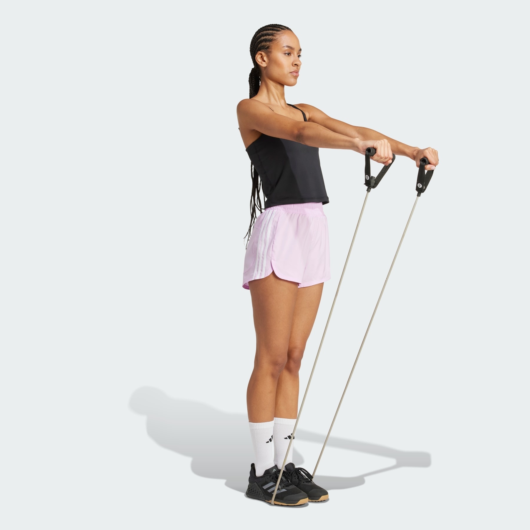 Pacer Training 3-Stripes Woven High-Rise Shorts - 4