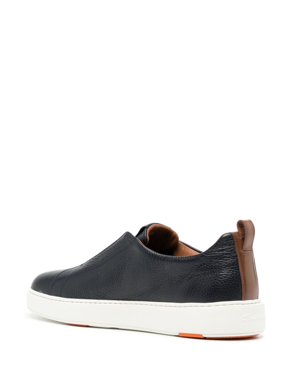 slip-on leather sneakers - 3