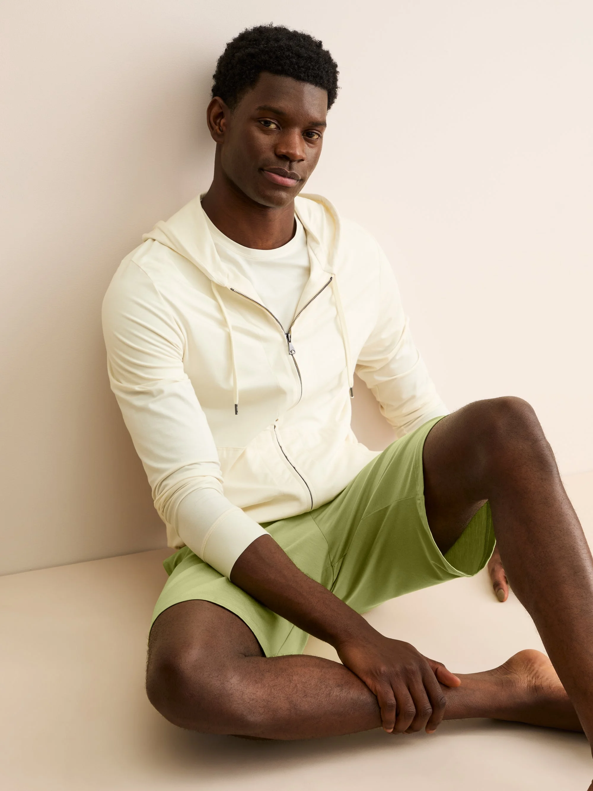 Men's Lounge Shorts Basel Micro Modal Stretch Pear Green - 1
