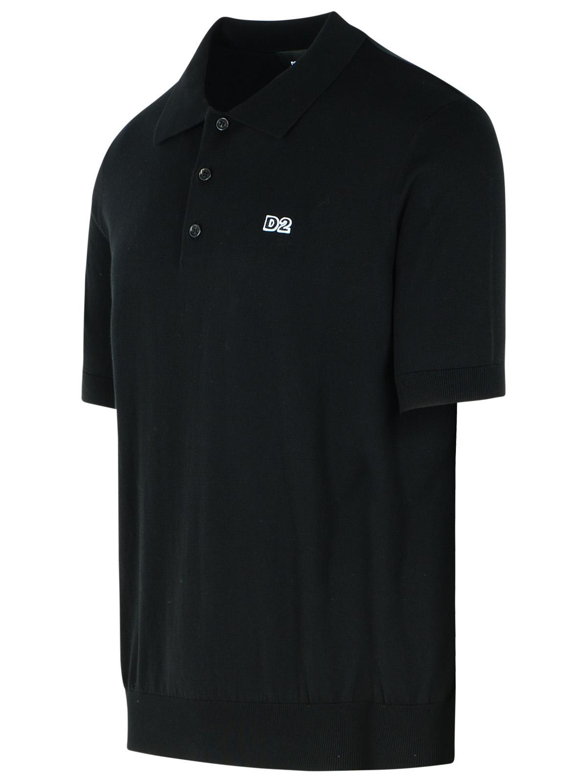 Dsquared2 Black Cotton Polo Shirt Men - 2