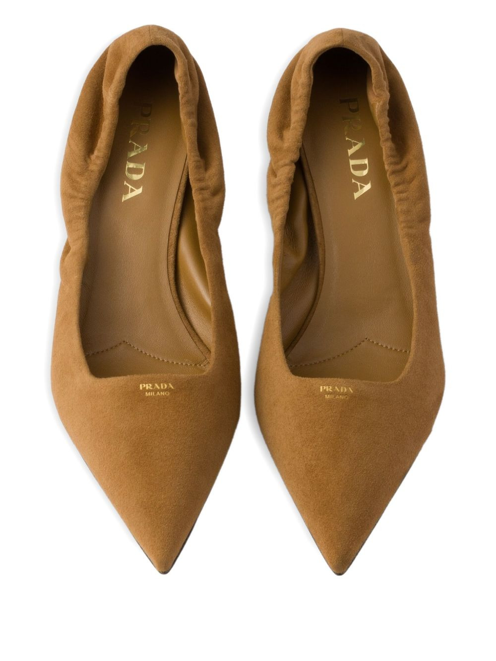 suede pointed-toe pumps - 4
