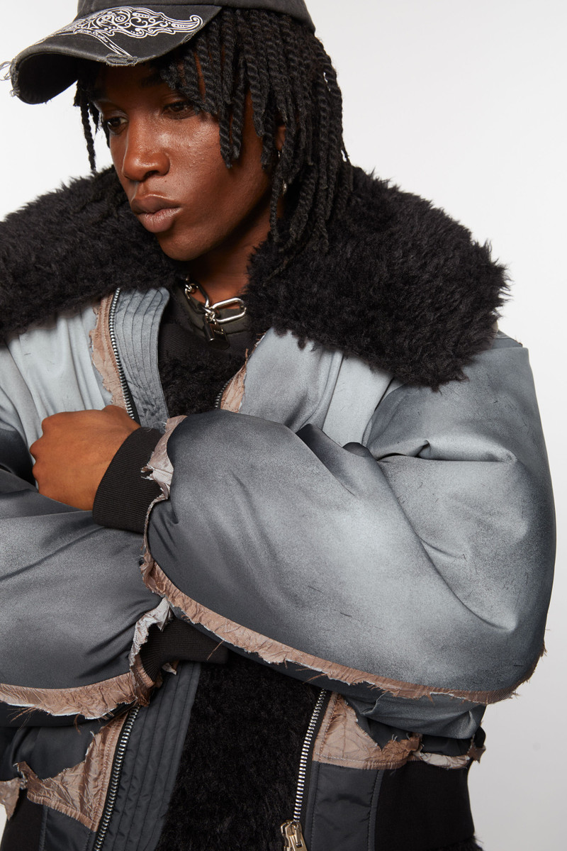 Bomber layered coat - Faded black 6