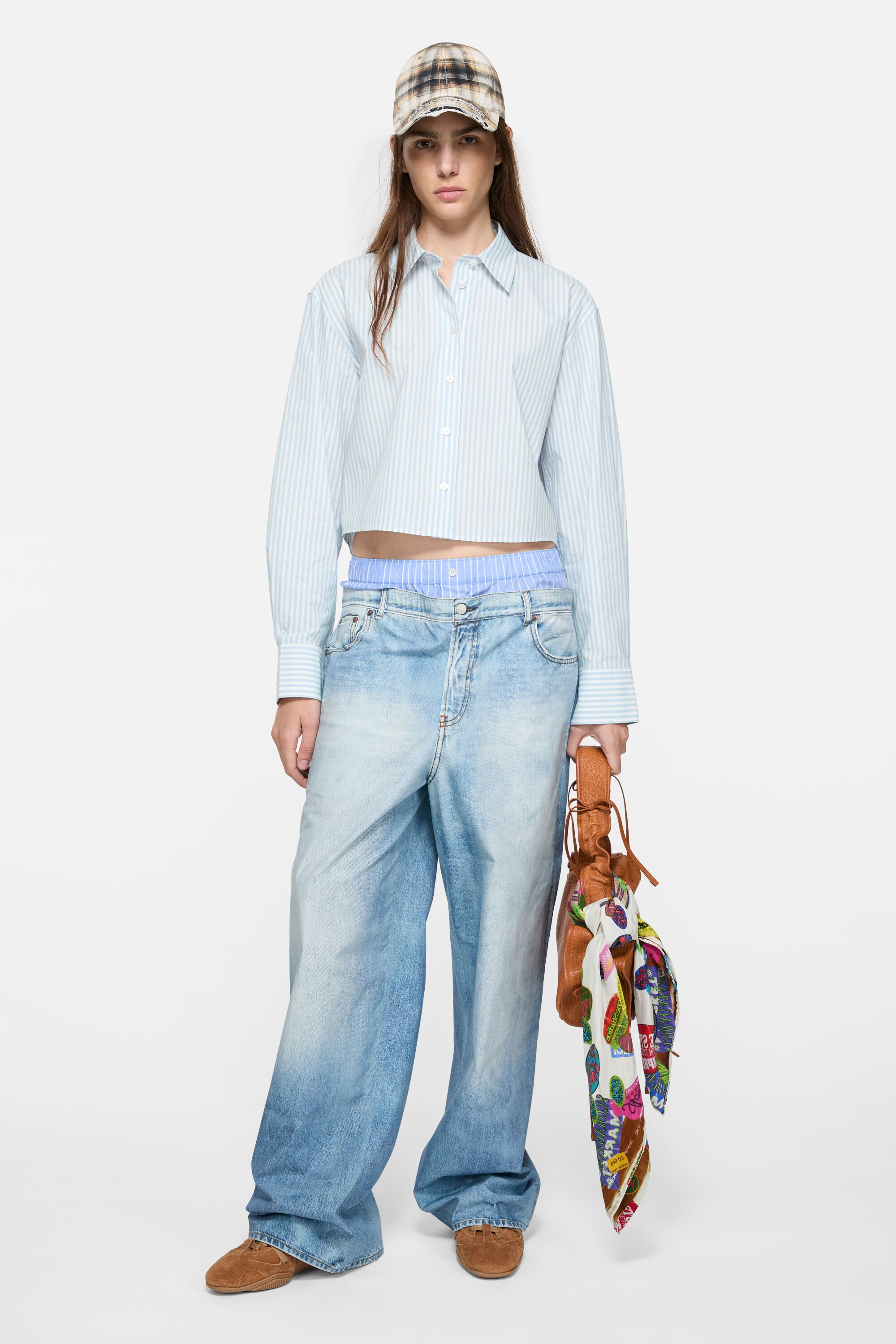 Button-up shirt - Light blue/white - 3