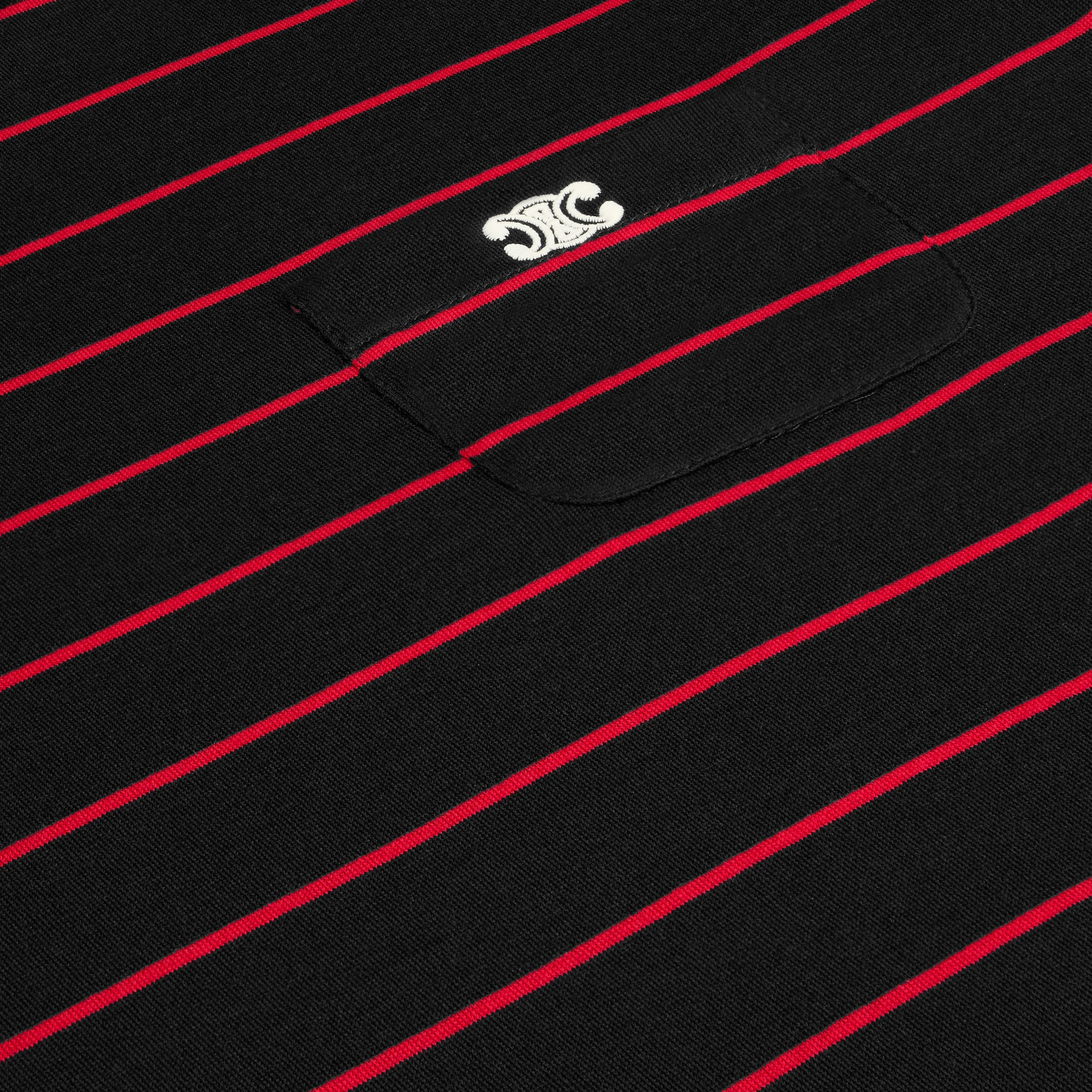 triomphe regular t-shirt in striped jersey - 4