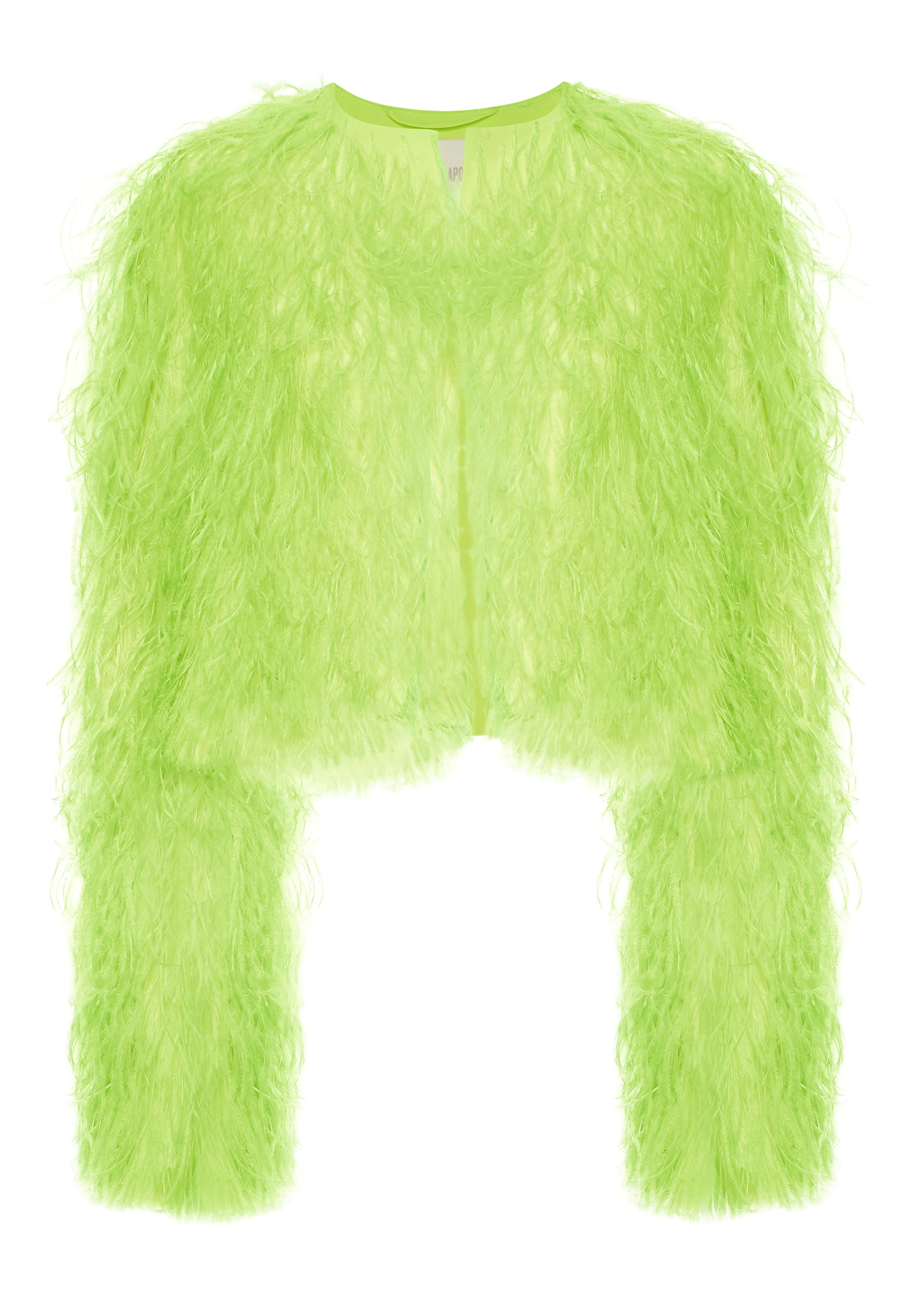 Cropped Feather Bomber - 1