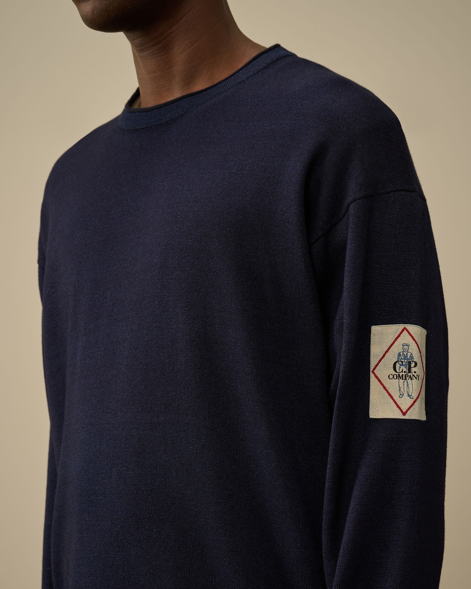 【送料&関税込】C.P. Company Indigo Cotton Sweater VanisAC Indigo Cotton Vanisè Crewneck Knit | CPC USCA Online Store