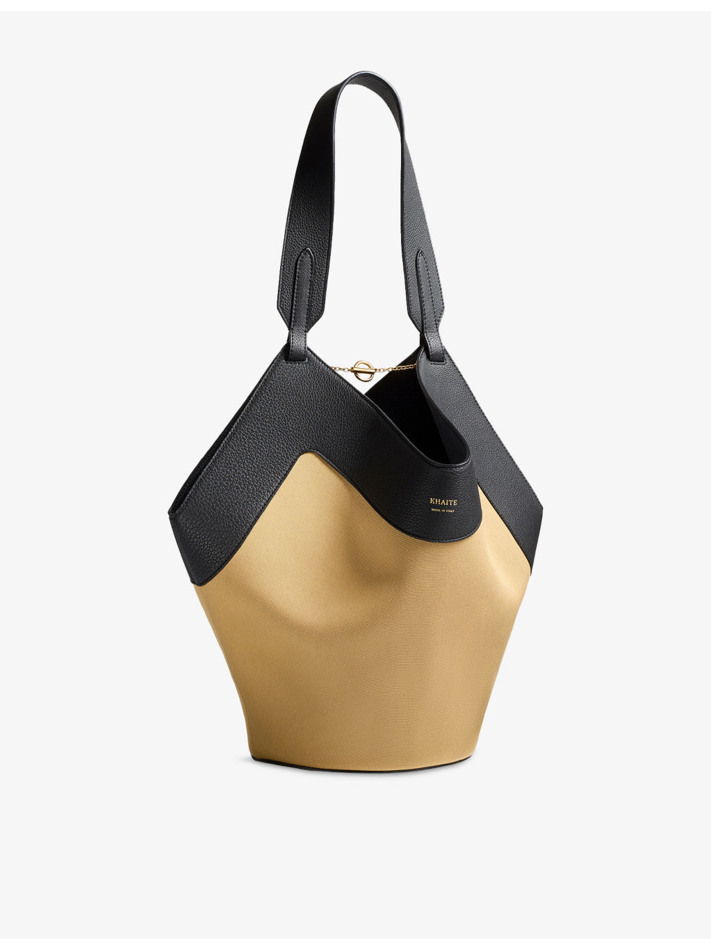 Lotus Small Leather and Canvas Tote Bag - 1
