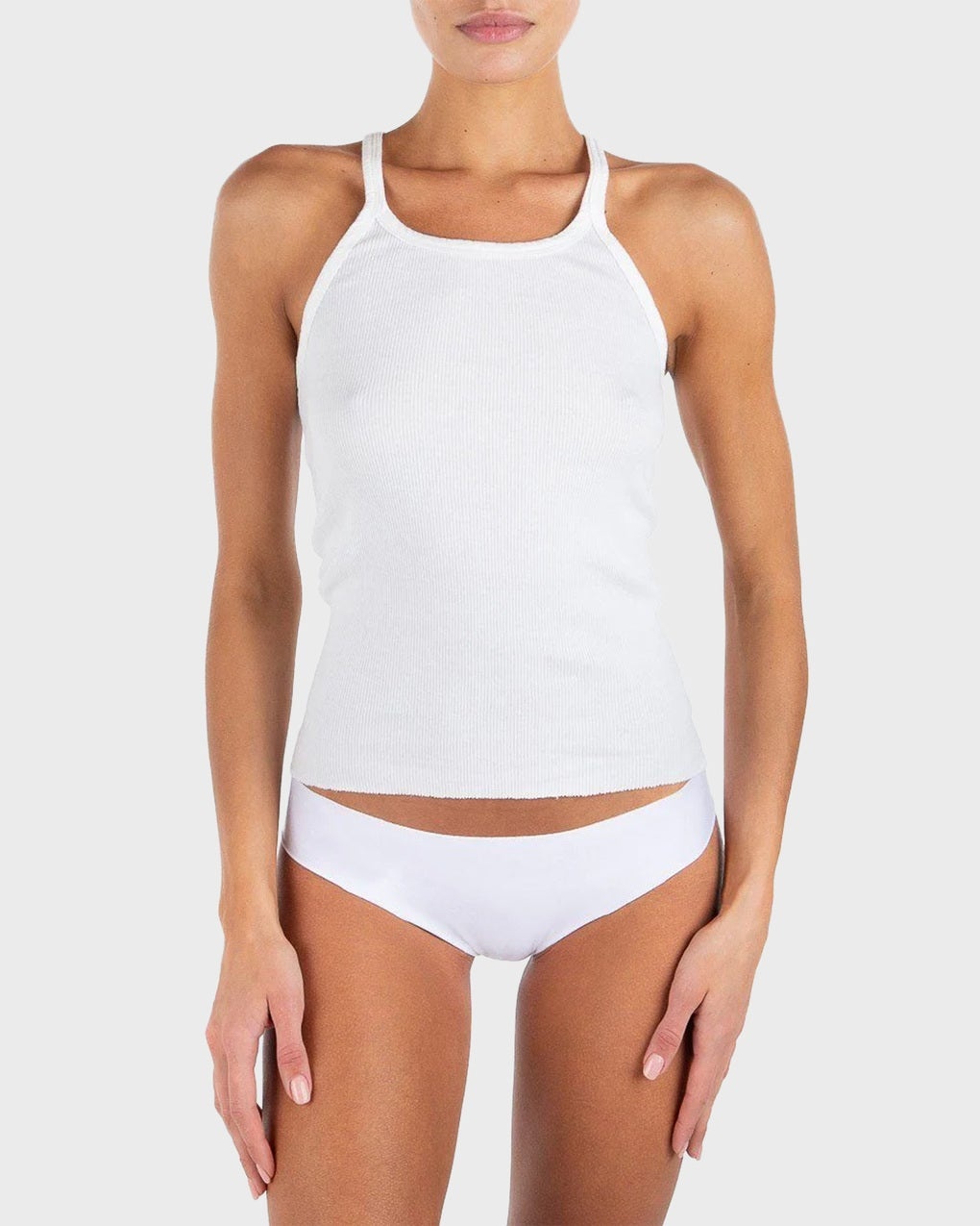 Top Rib Tank Ivory - 4