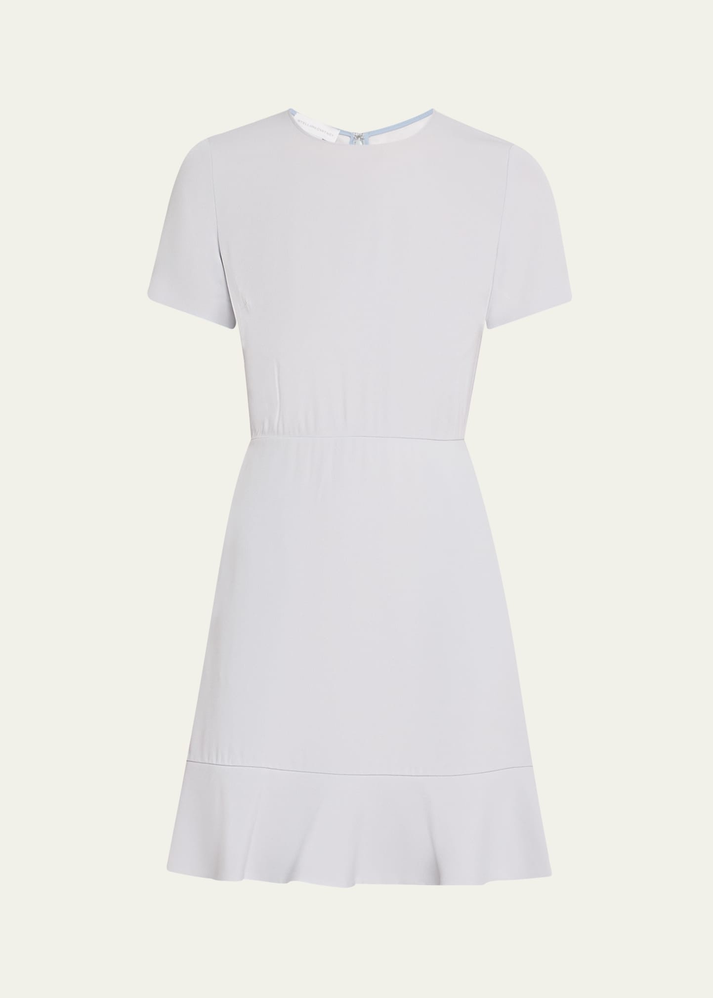 Short-Sleeve Ruffle-Hem Mini Dress - 1