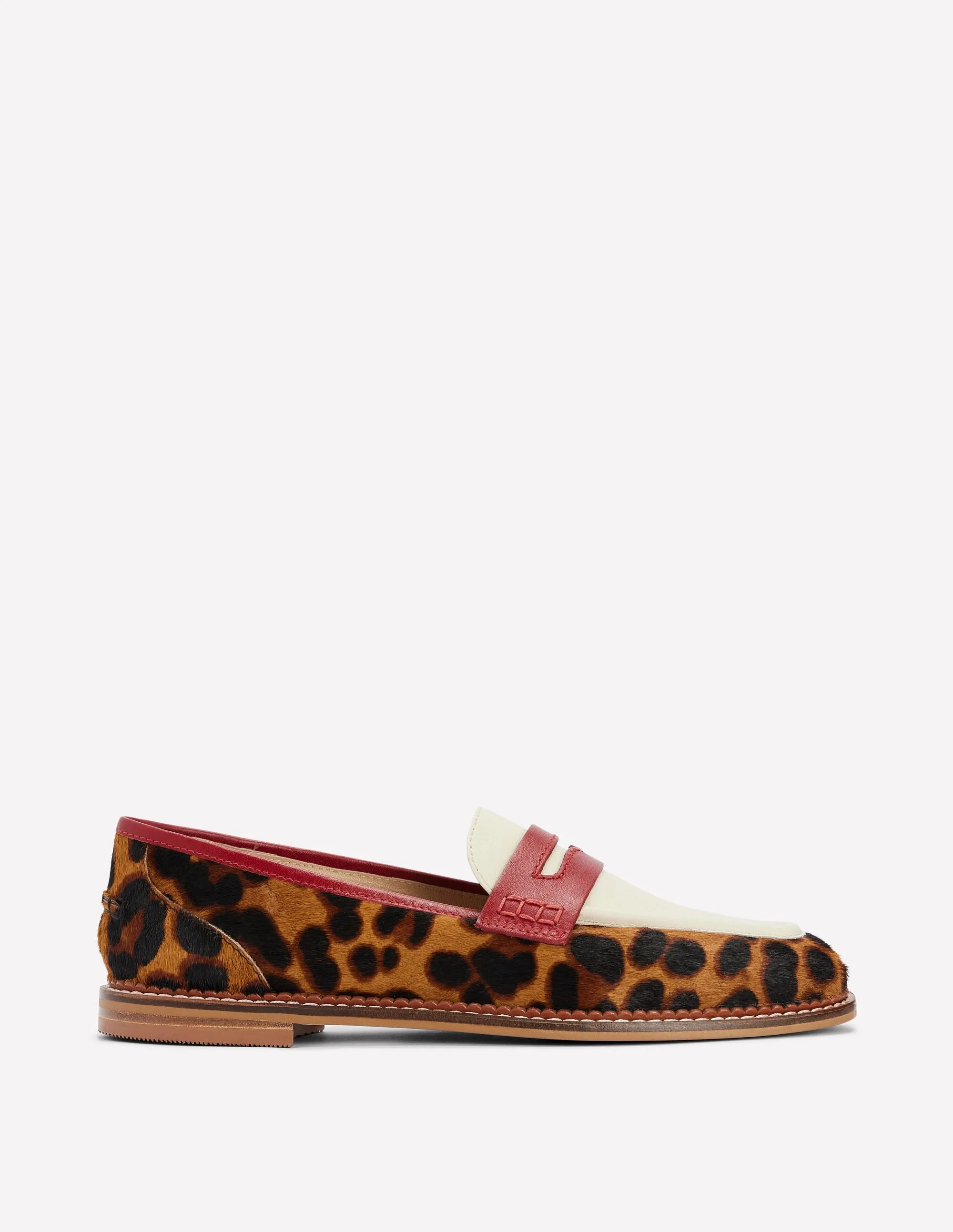 Nya Penny Loafers-Leopard Colourblock - 1