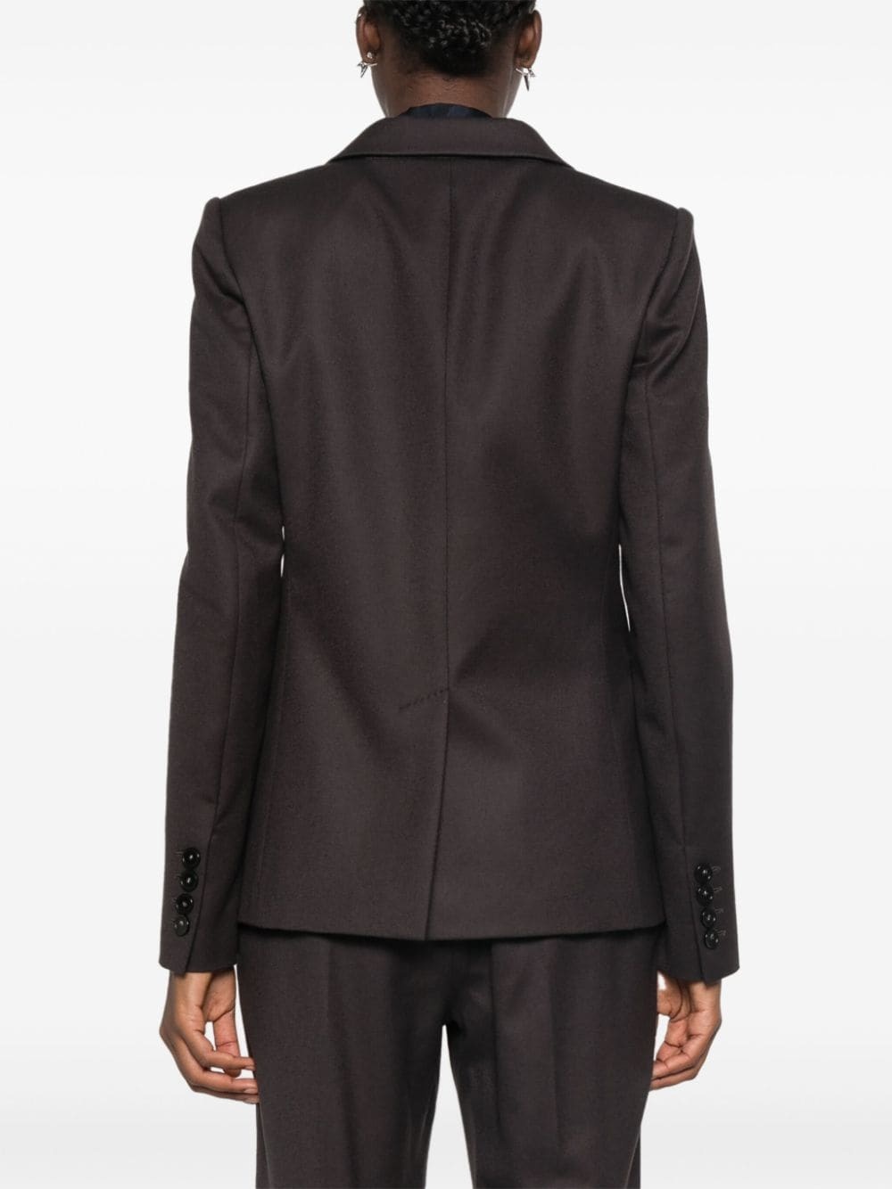 wool single-breasted blazer - 4