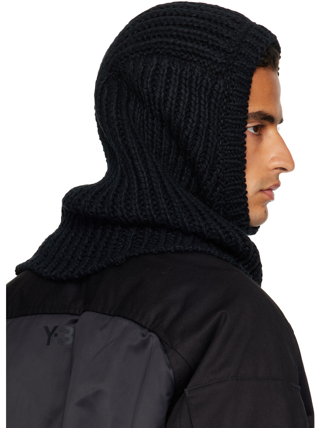 Black Knitted Hood Balaclava - 3