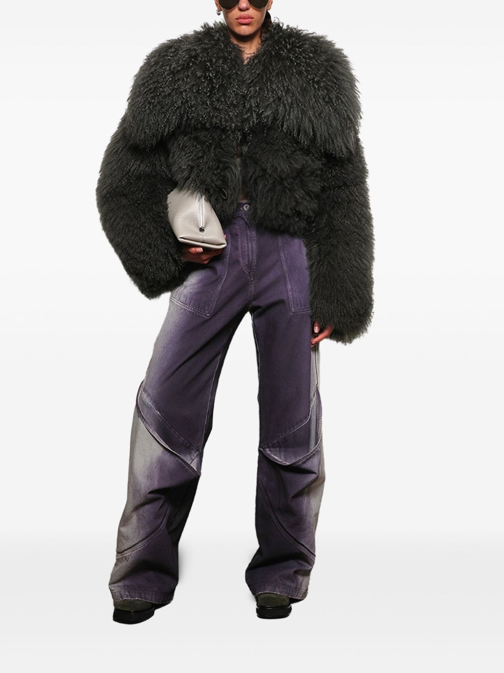 Cropped Shearling jacket - 2