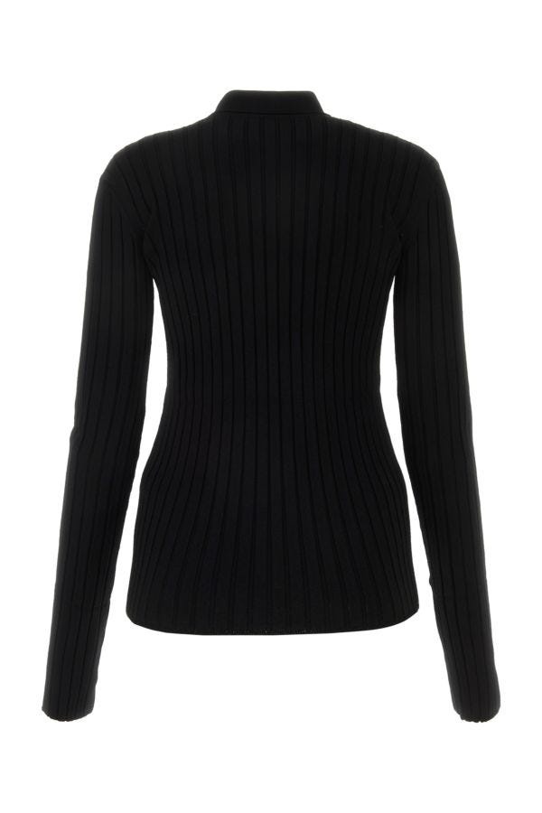 Black viscose blend cardigan - 2