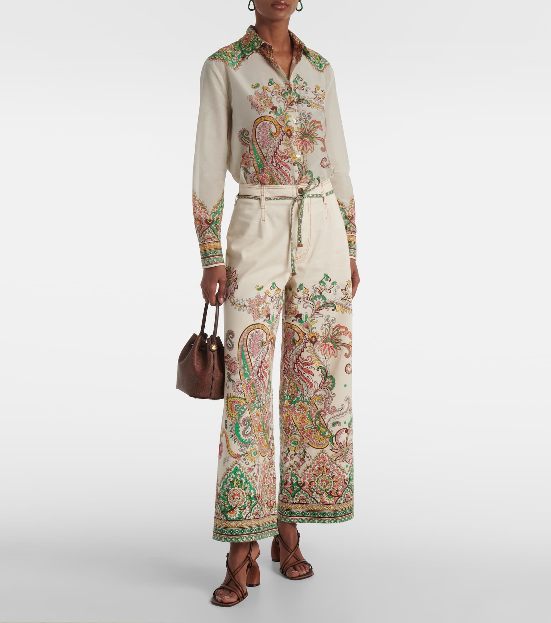 Printed cotton and silk shirt - 2