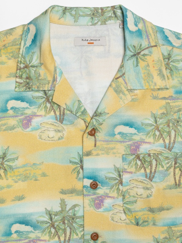 Arvid Pearls Hawaii Shirt Mustard - 2