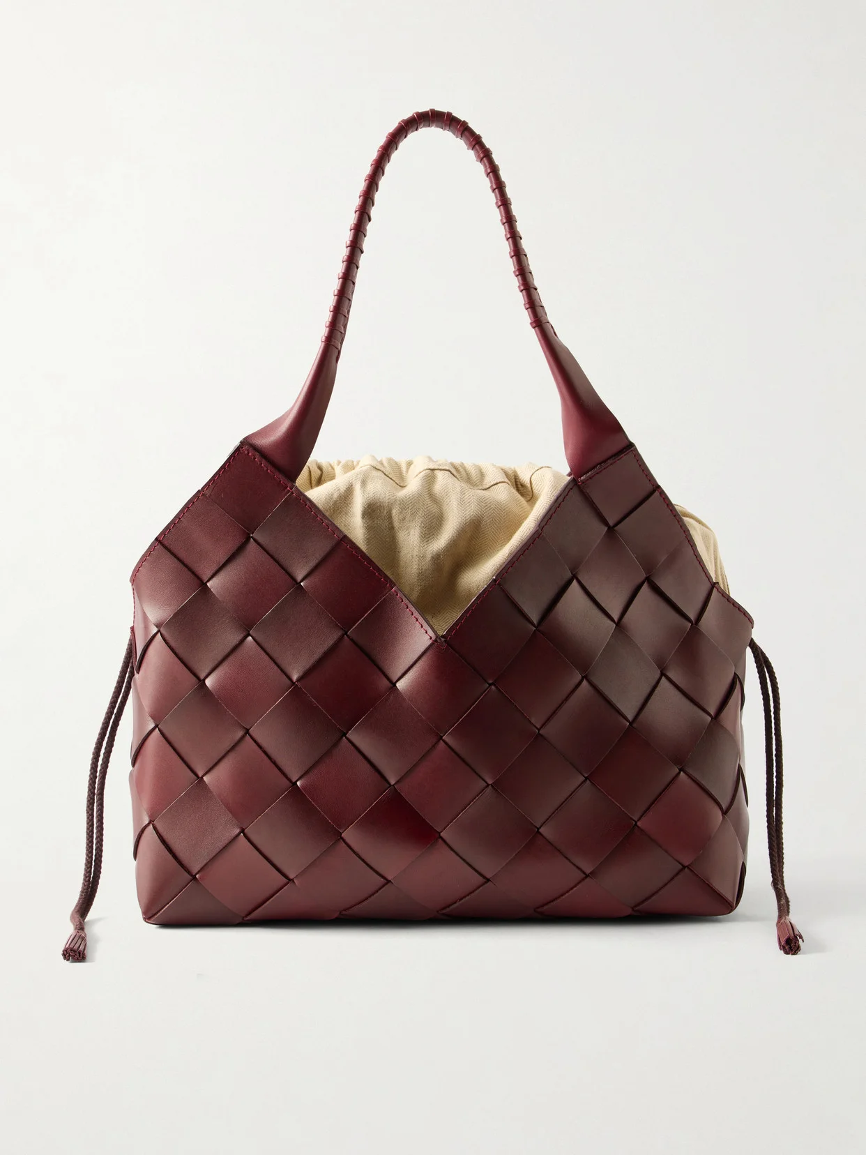 Castello Woven Leather Shoulder Bag - 1