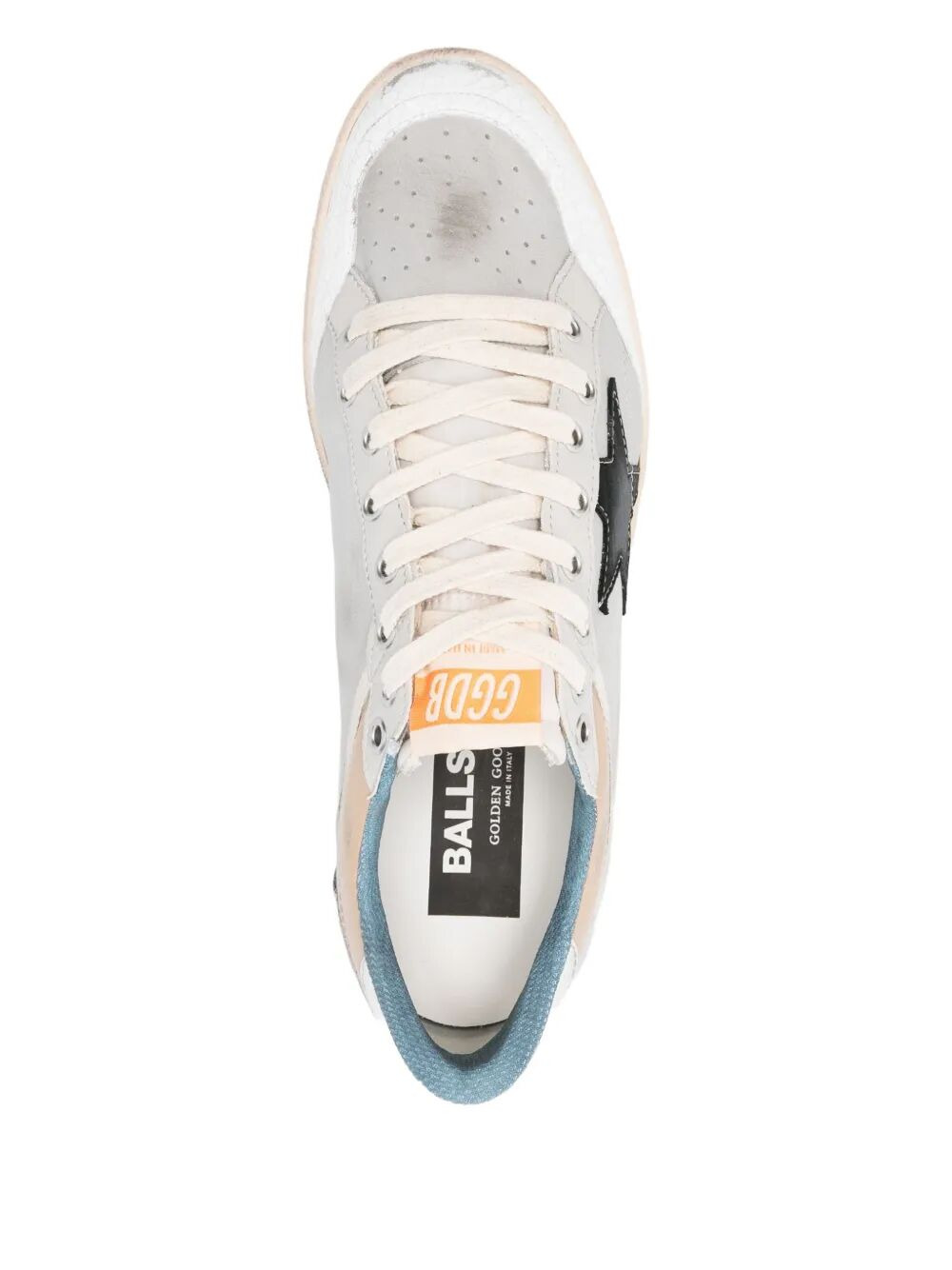 Golden Goose Men "Ballstar" Nabuk And Nylon Upper Crack Leather Toe Nylon Tongue Nabuk Star Laminate - 2