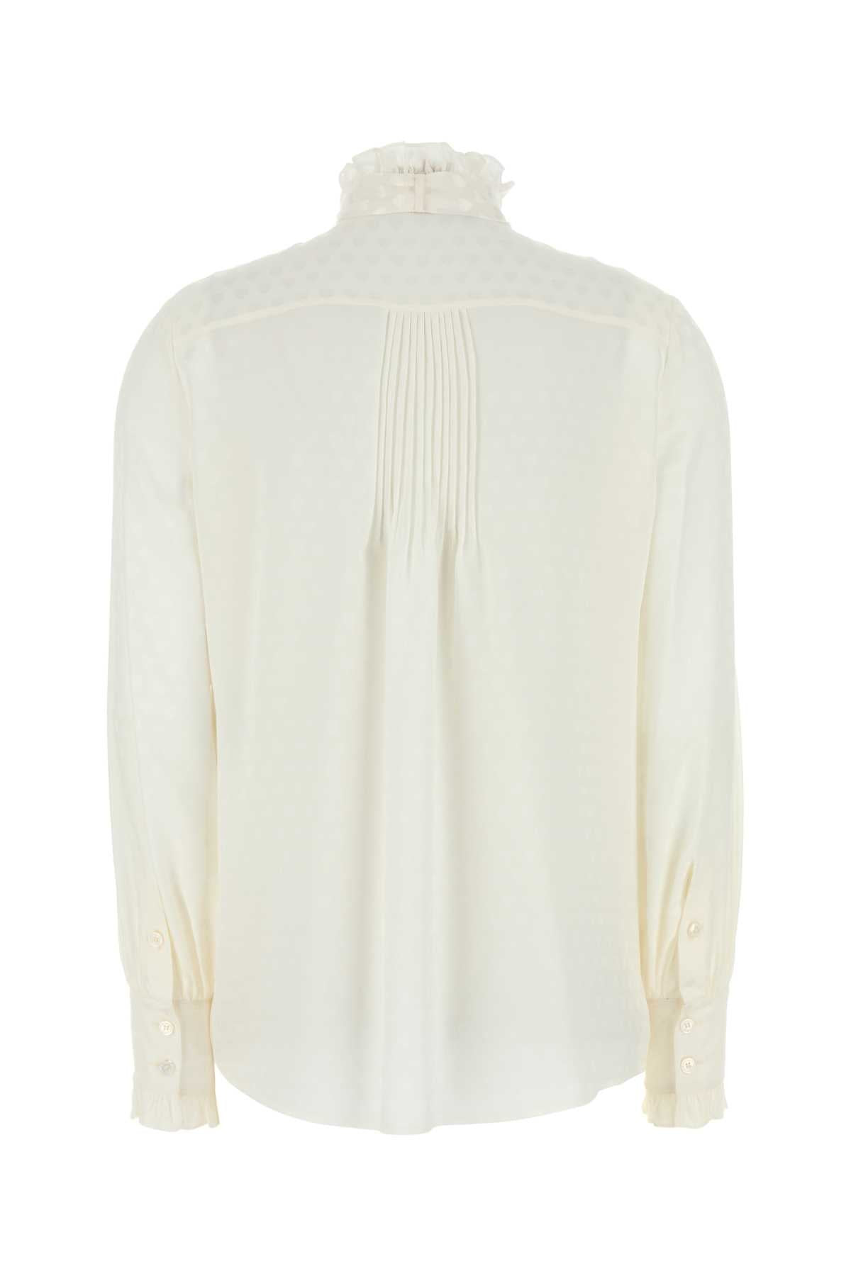 Valentino Garavani Women White Silk Shirt - 2