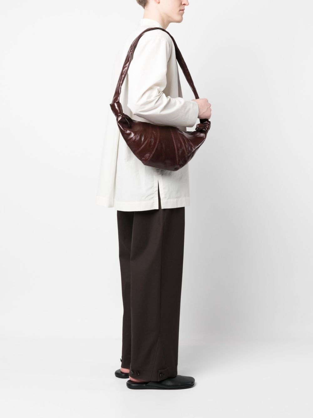Croissant leather shoulder bag - 2